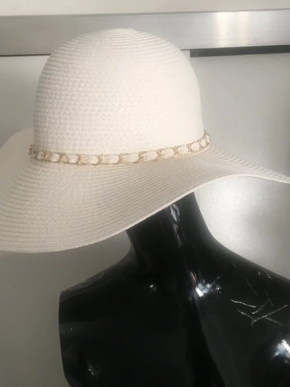 Unbranded 100% Paper straw white wide brim hat
